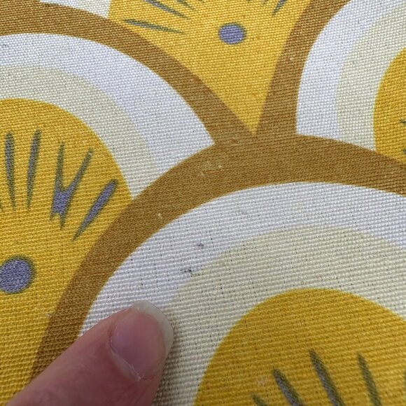 Pillow Covers Retro Yellow White Gray Fan Scales Zippered Pillowcases Pair - Picture 7 of 10